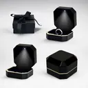 Black LED ring box